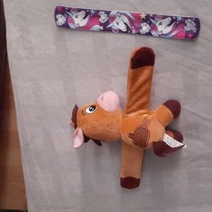 A pair of children's slap bracelets